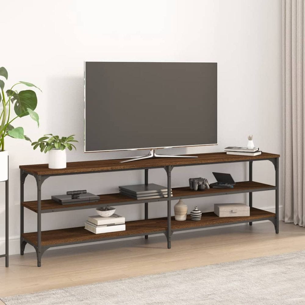 Vidaxl TV skrinka hnedý dub 160x30x50 cm kompozitné drevo